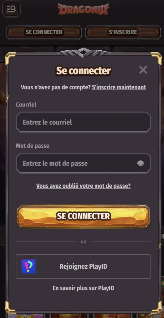 dragonia casino connexion